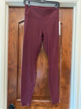 Lululemon Fleece High-Rise Running Tight in Garnet Sz 8 28” Length NWT